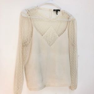 Maje ivory lace top